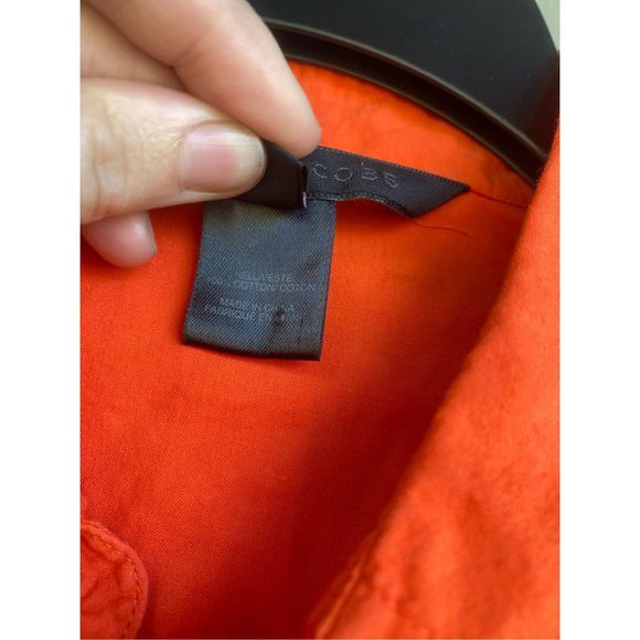 Marc Jacobs "It's Only Rock and Roll" Orange Button Up Blouse, Size 6 -Halloween - Picture 4 of 12